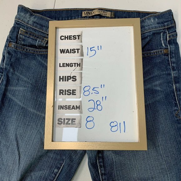 Old Navy Denim Women Jeans Blue Size 8 Short Low Waist Boot Cut Stretch‎ Pockets - Picture 11 of 11